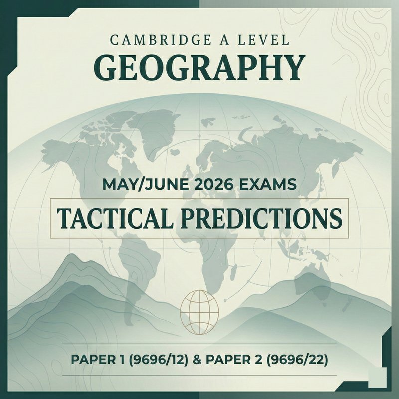 A Level Geography 9696 (Cambridge ) May/June 2026 Predictions